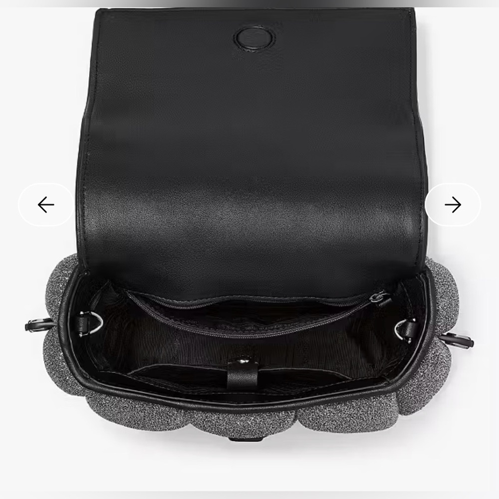 Kate Spade Boxxy Metallic Crossbody Gunmetal Silver NWT MSRP $528 - Picture 5 of 16